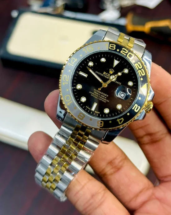 Rolex Watch Elegant Design Luxury Timepiece With Stylish Appearance And Reliable Performance For Everyday Wear - Golden Silver